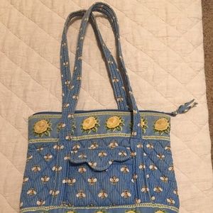 Vera Bradley Tote/Handbag in Blue and Yellow